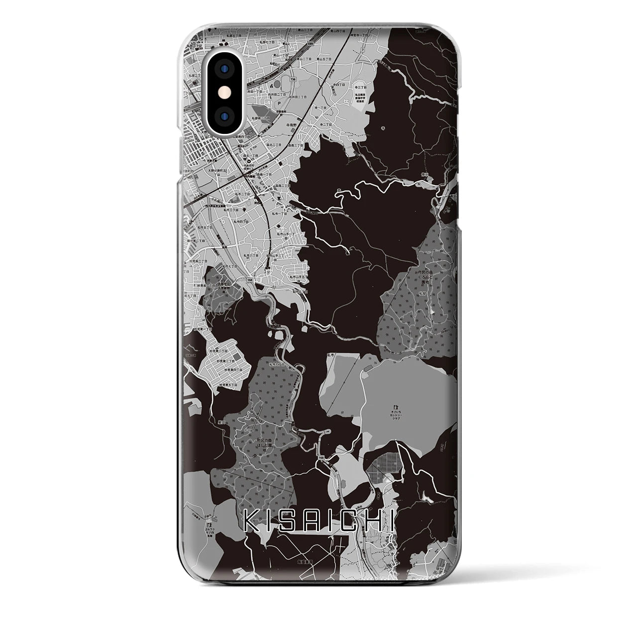 【私市(大阪府)】地図柄iPhoneケース(クリアタイプ)