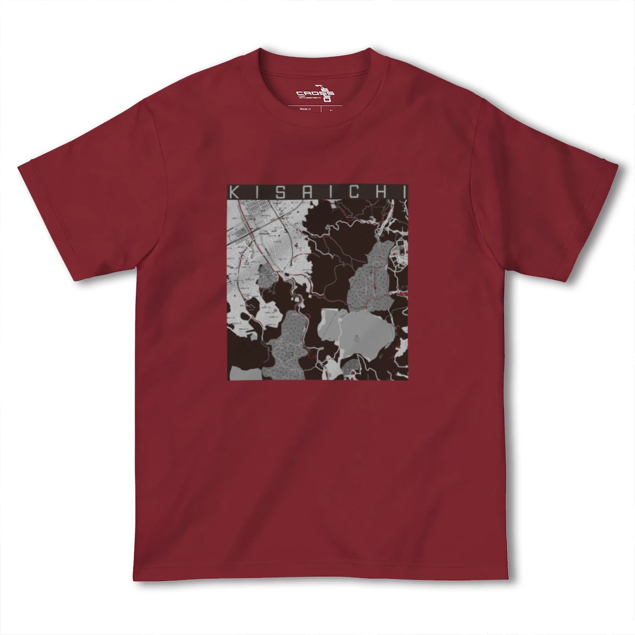 【私市(大阪府)】地図柄ヘビーウェイトTシャツ