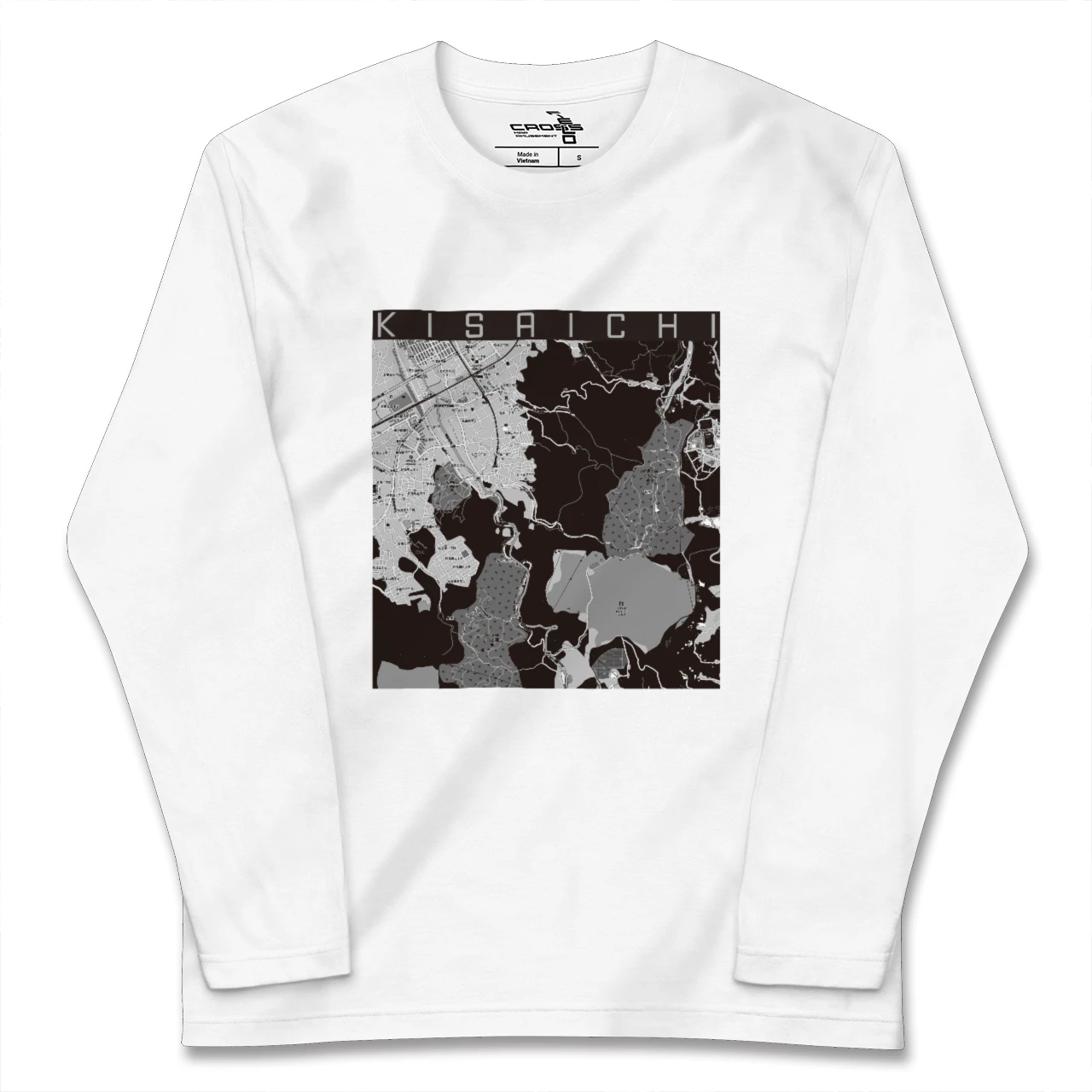 【私市(大阪府)】地図柄ロングスリーブTシャツ