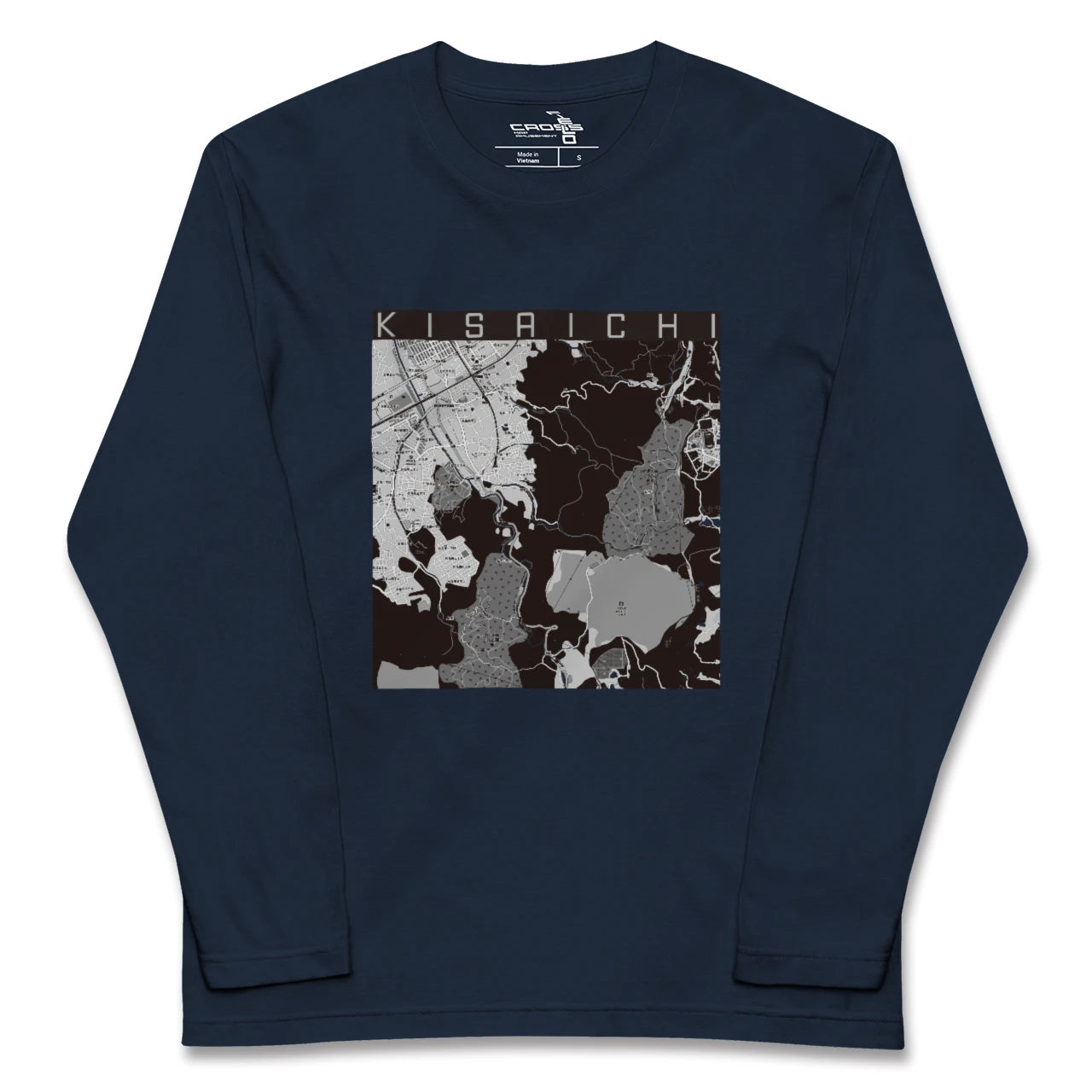 【私市(大阪府)】地図柄ロングスリーブTシャツ