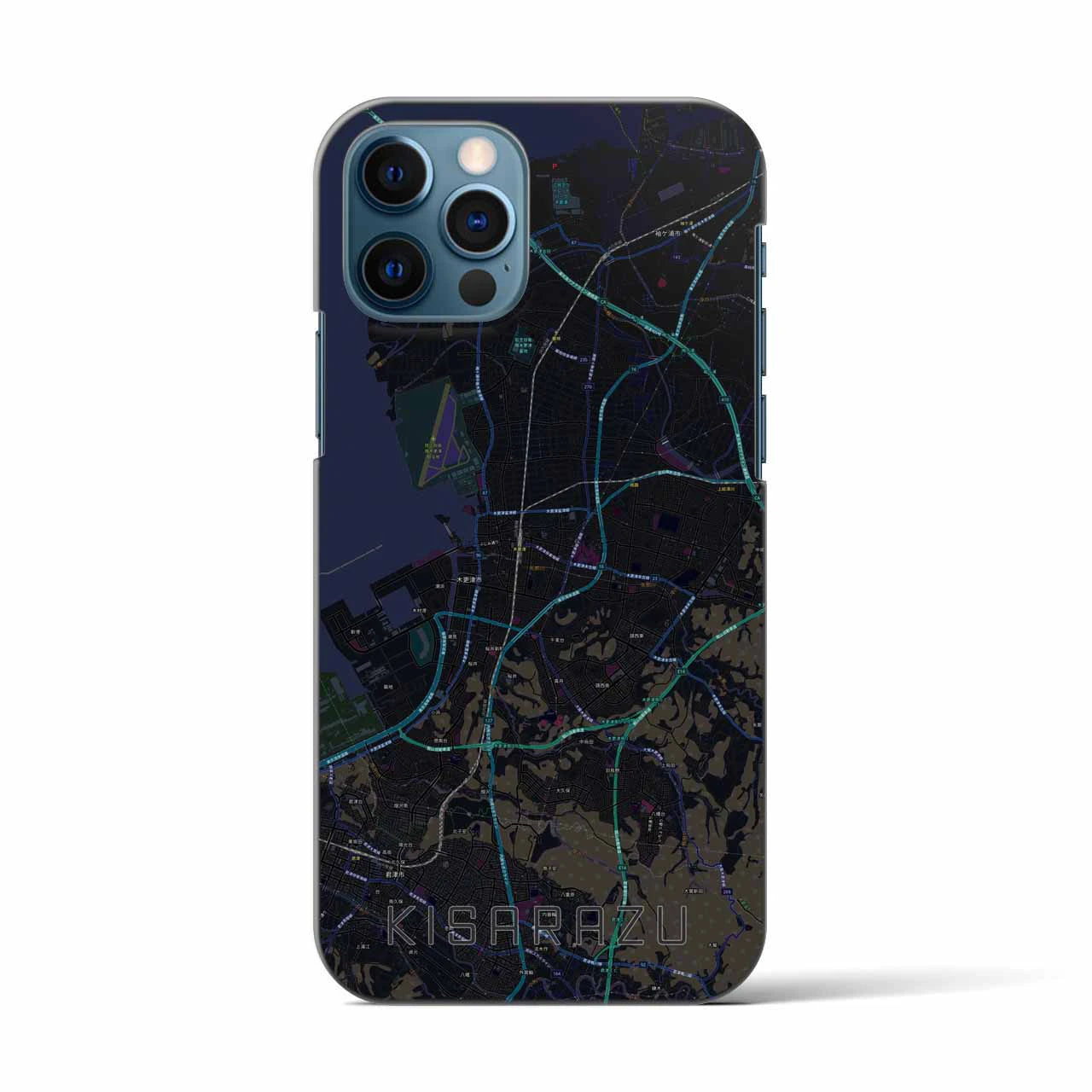 【木更津(千葉県)】地図柄iPhoneケース(バックカバータイプ)
