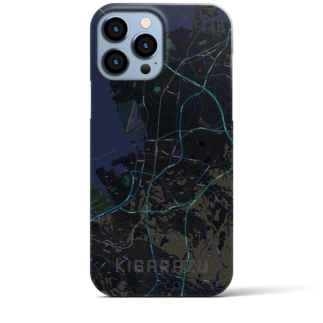 【木更津(千葉県)】地図柄iPhoneケース(バックカバータイプ)