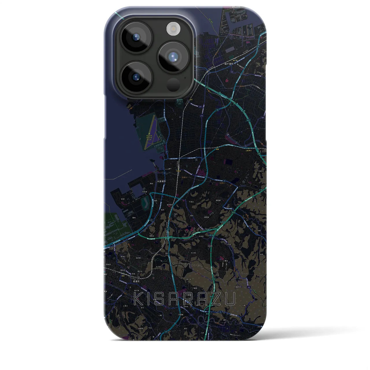 【木更津(千葉県)】地図柄iPhoneケース(バックカバータイプ)