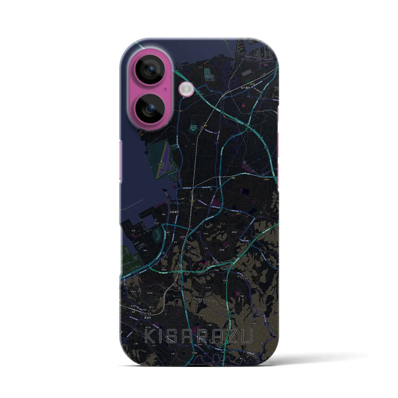 【木更津(千葉県)】地図柄iPhoneケース(バックカバータイプ)