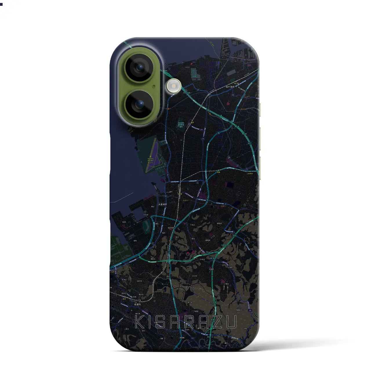 【木更津(千葉県)】地図柄iPhoneケース(バックカバータイプ)