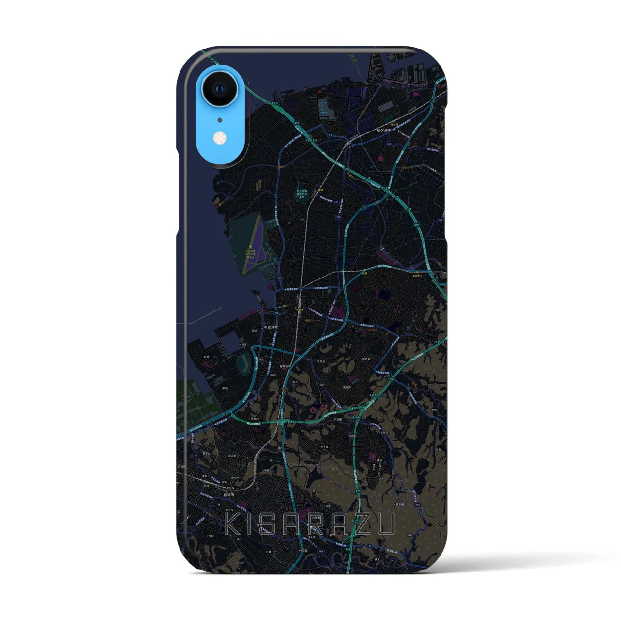 【木更津(千葉県)】地図柄iPhoneケース(バックカバータイプ)