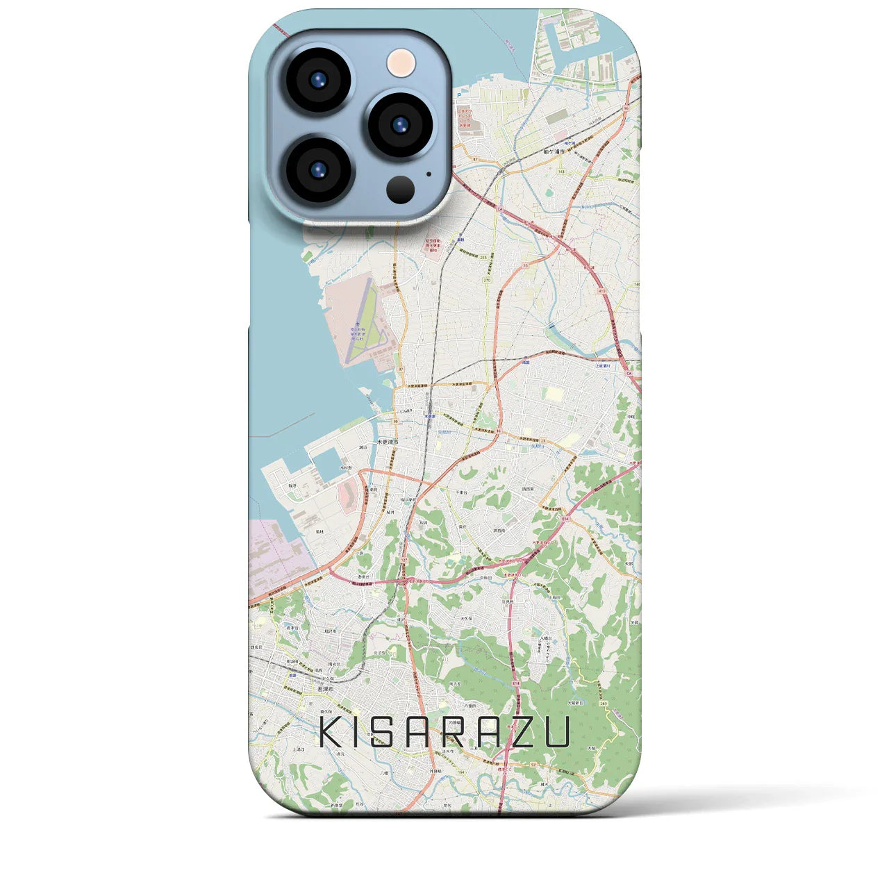 【木更津(千葉県)】地図柄iPhoneケース(バックカバータイプ)
