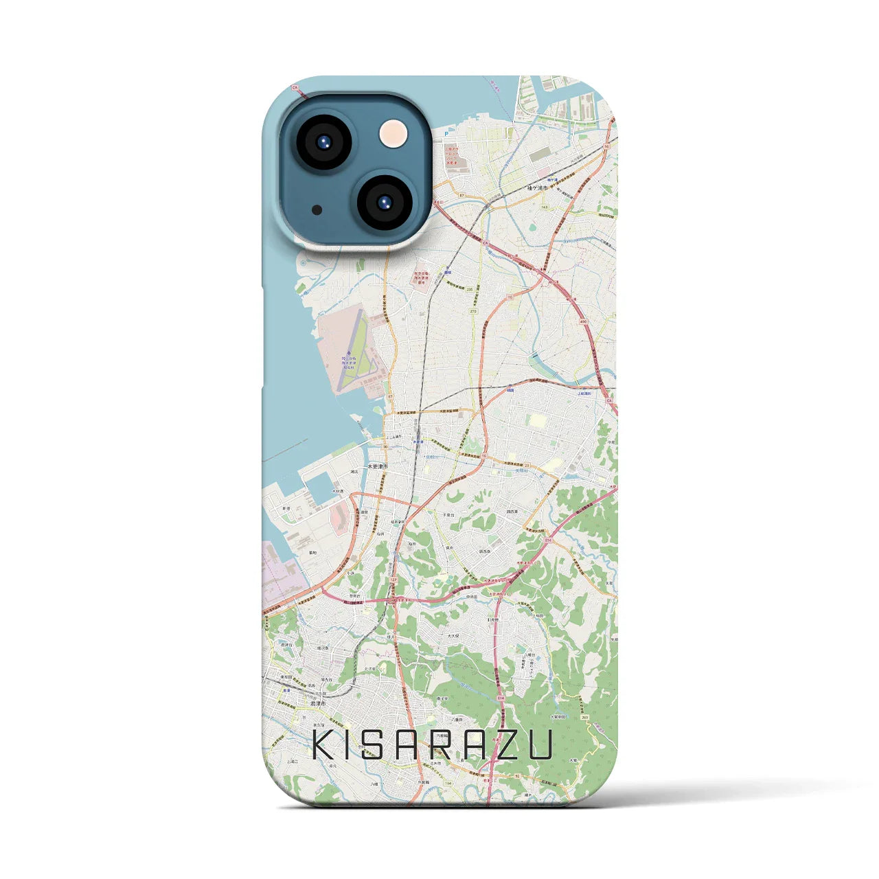 【木更津(千葉県)】地図柄iPhoneケース(バックカバータイプ)