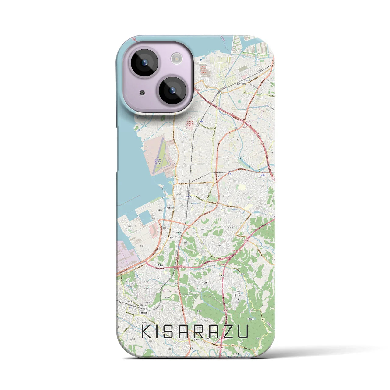 【木更津(千葉県)】地図柄iPhoneケース(バックカバータイプ)