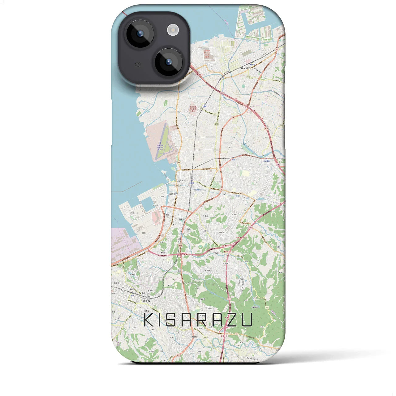 【木更津(千葉県)】地図柄iPhoneケース(バックカバータイプ)