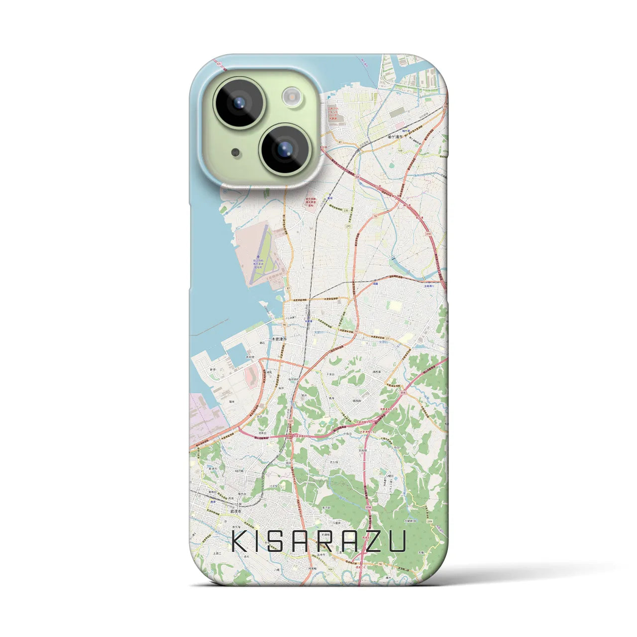 【木更津(千葉県)】地図柄iPhoneケース(バックカバータイプ)