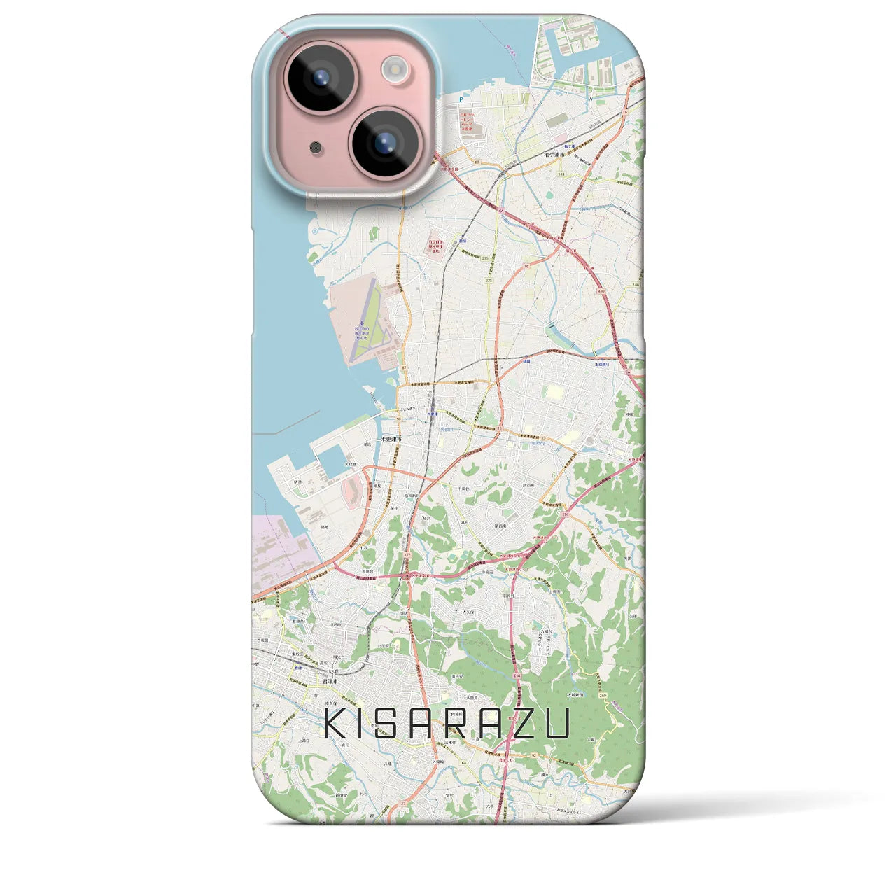 【木更津(千葉県)】地図柄iPhoneケース(バックカバータイプ)