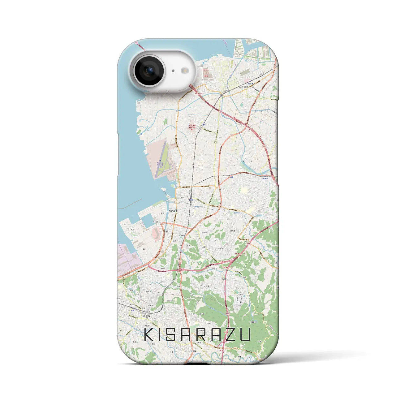 【木更津(千葉県)】地図柄iPhoneケース(バックカバータイプ)