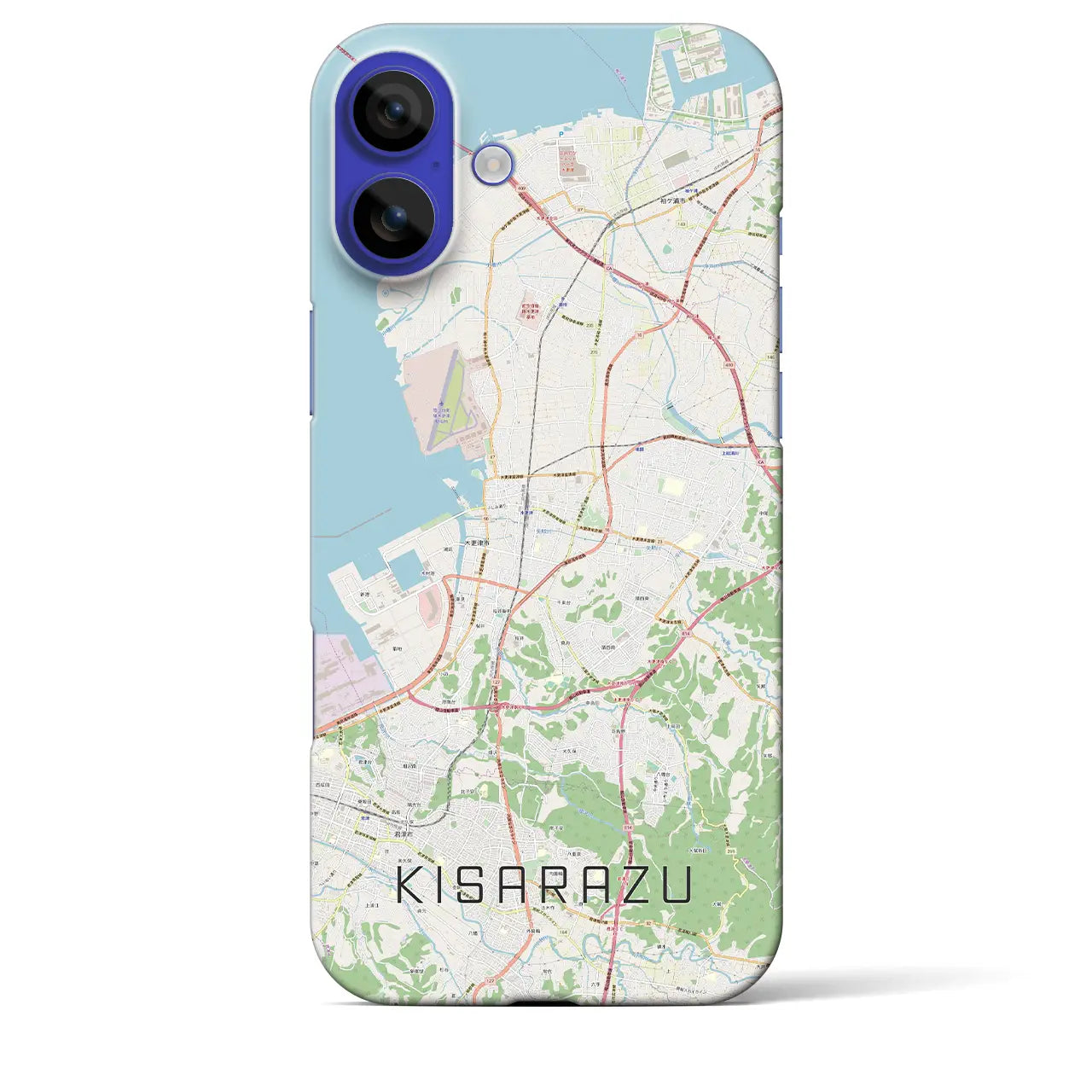 【木更津(千葉県)】地図柄iPhoneケース(バックカバータイプ)ナチュラル・iPhone 16 Pro Max 用