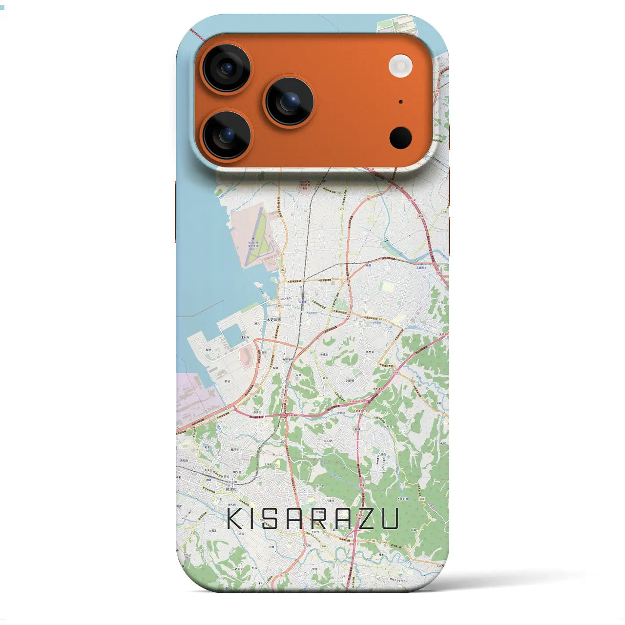 【木更津(千葉県)】地図柄iPhoneケース(バックカバータイプ)