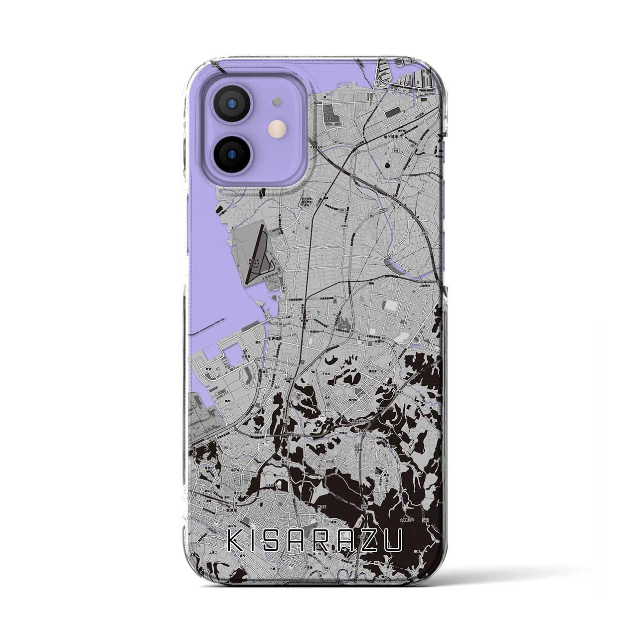 【木更津(千葉県)】地図柄iPhoneケース(クリアタイプ)