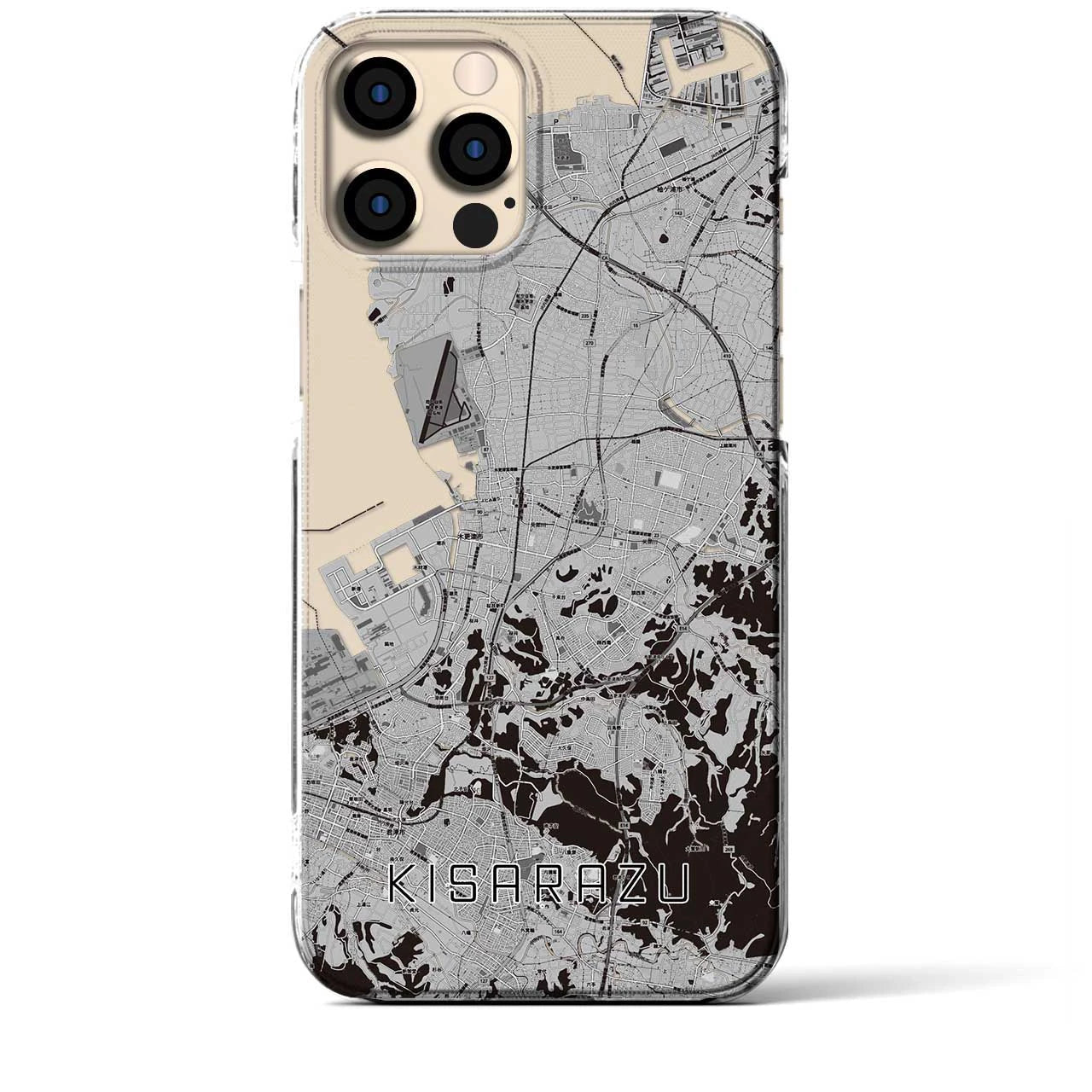 【木更津(千葉県)】地図柄iPhoneケース(クリアタイプ)