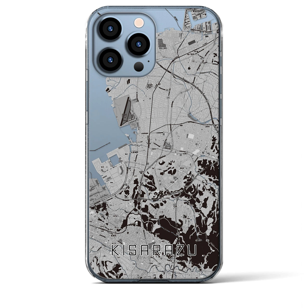 【木更津(千葉県)】地図柄iPhoneケース(クリアタイプ)