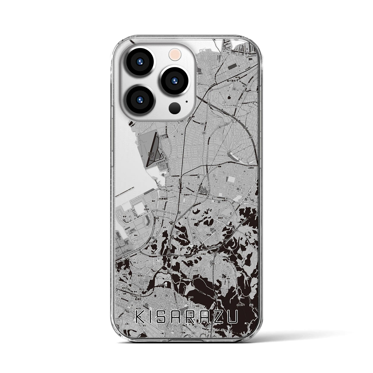 【木更津(千葉県)】地図柄iPhoneケース(クリアタイプ)