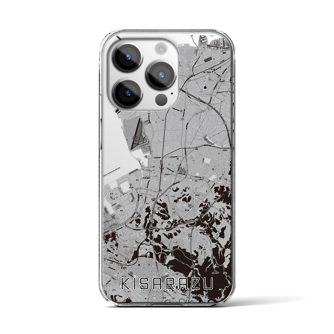 【木更津(千葉県)】地図柄iPhoneケース(クリアタイプ)