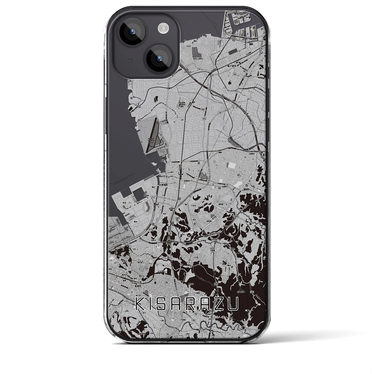 【木更津(千葉県)】地図柄iPhoneケース(クリアタイプ)