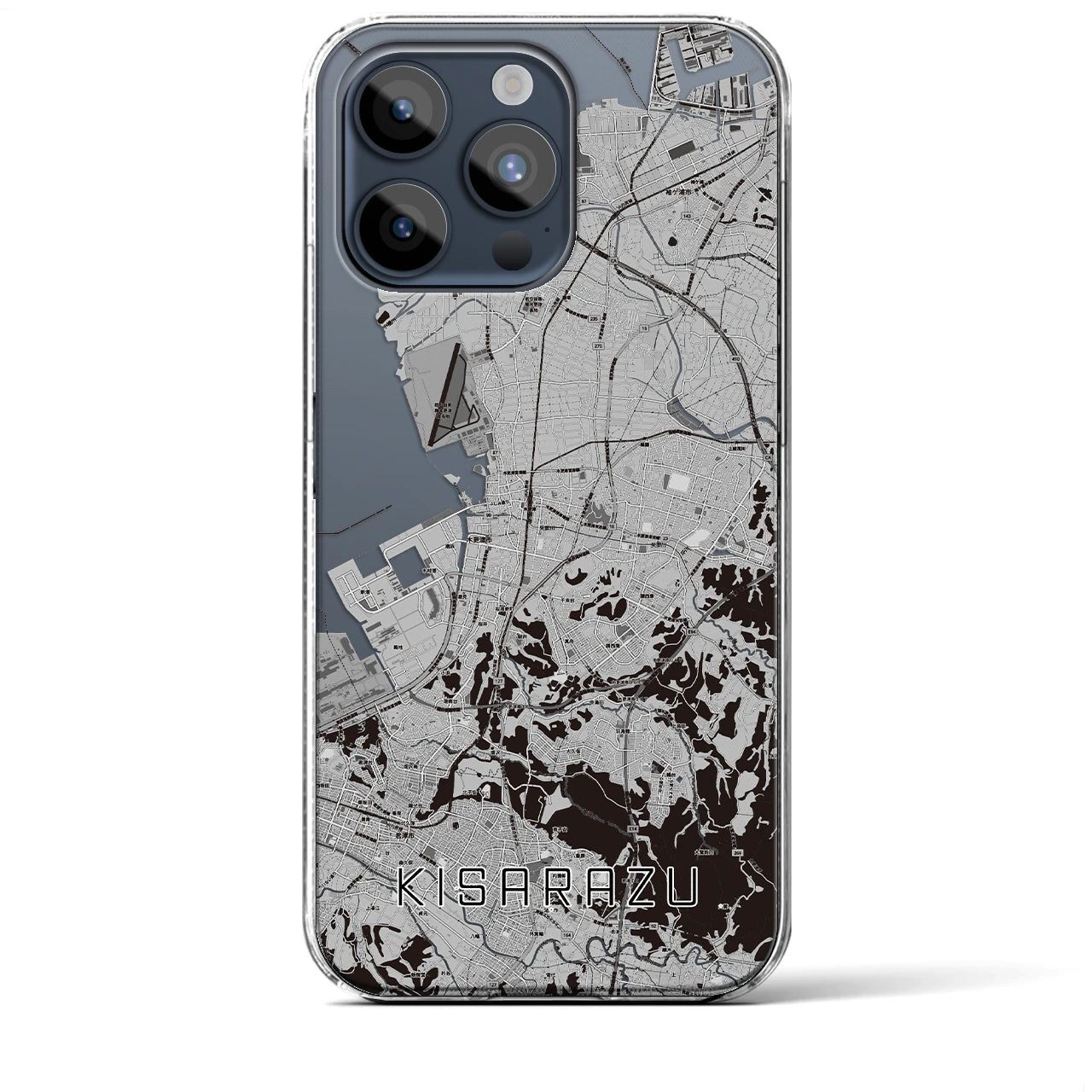 【木更津(千葉県)】地図柄iPhoneケース(クリアタイプ)