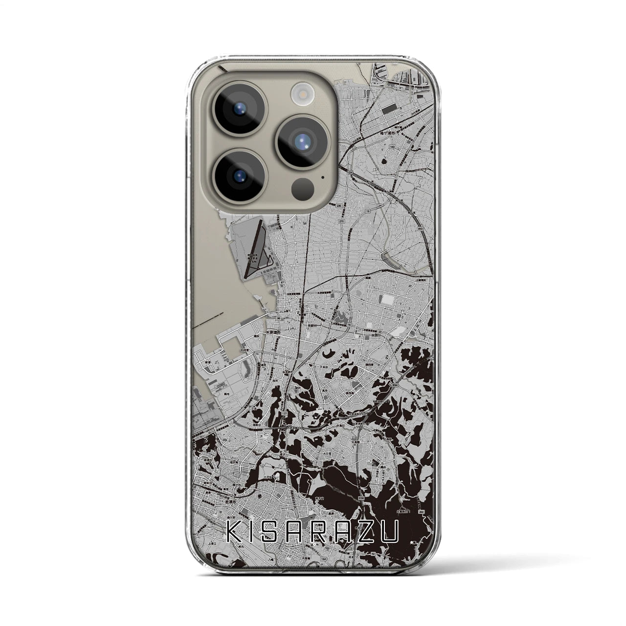 【木更津(千葉県)】地図柄iPhoneケース(クリアタイプ)