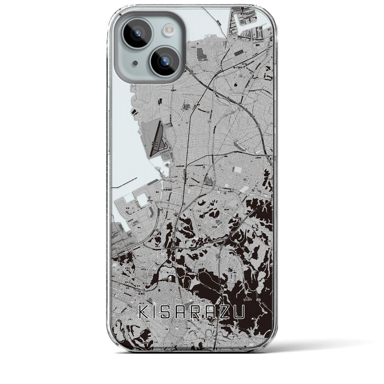 【木更津(千葉県)】地図柄iPhoneケース(クリアタイプ)