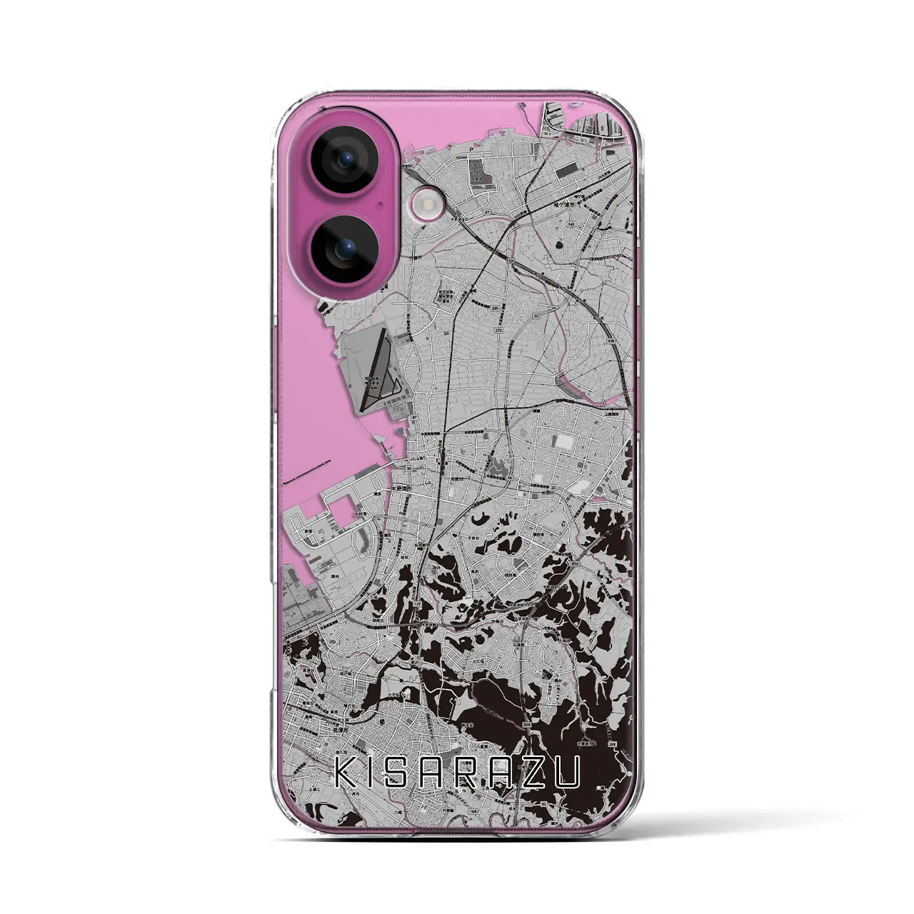 【木更津(千葉県)】地図柄iPhoneケース(クリアタイプ)