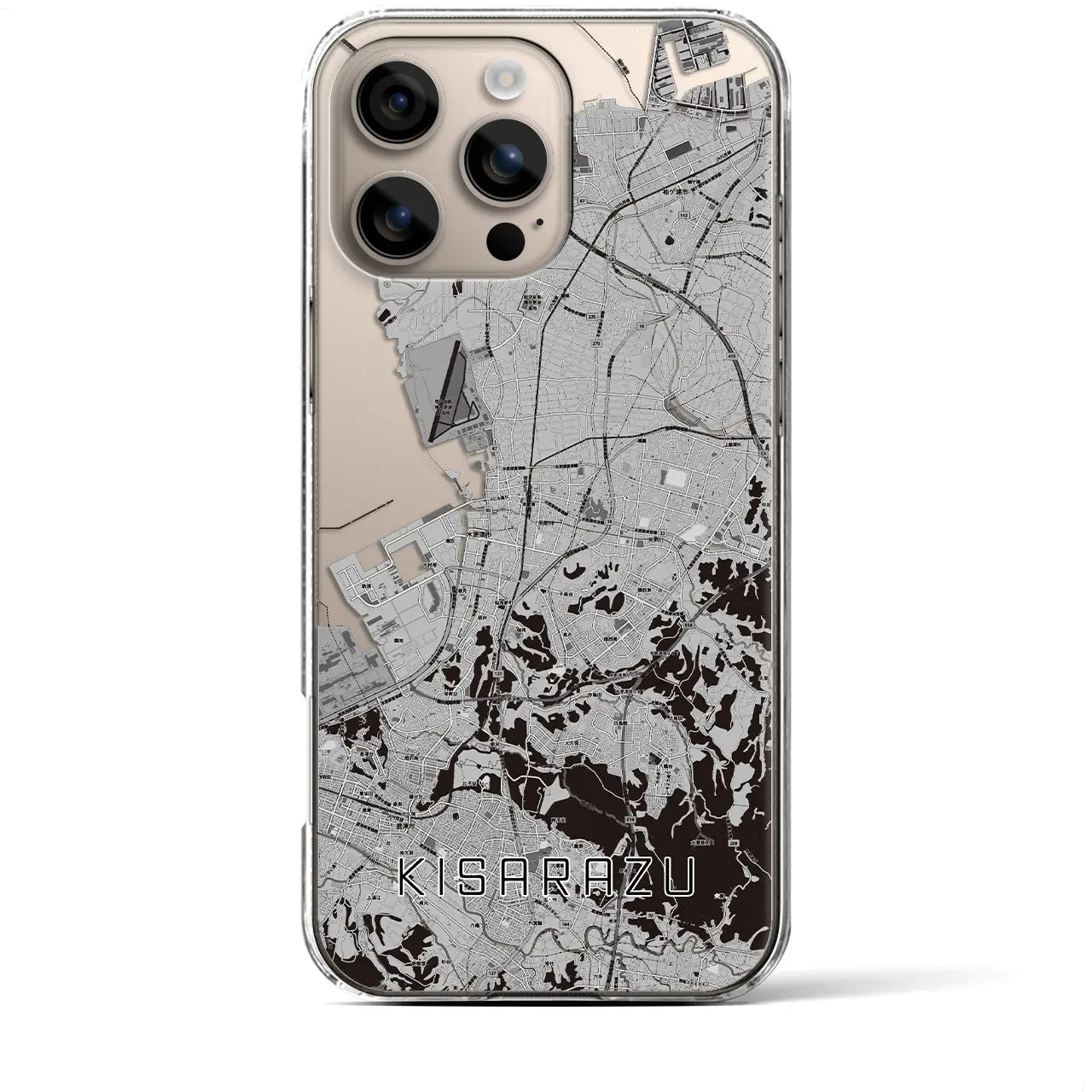 【木更津(千葉県)】地図柄iPhoneケース(クリアタイプ)