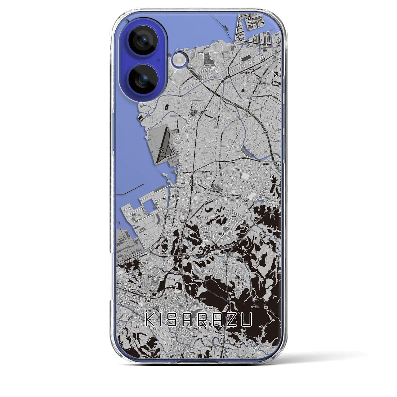 【木更津(千葉県)】地図柄iPhoneケース(クリアタイプ)