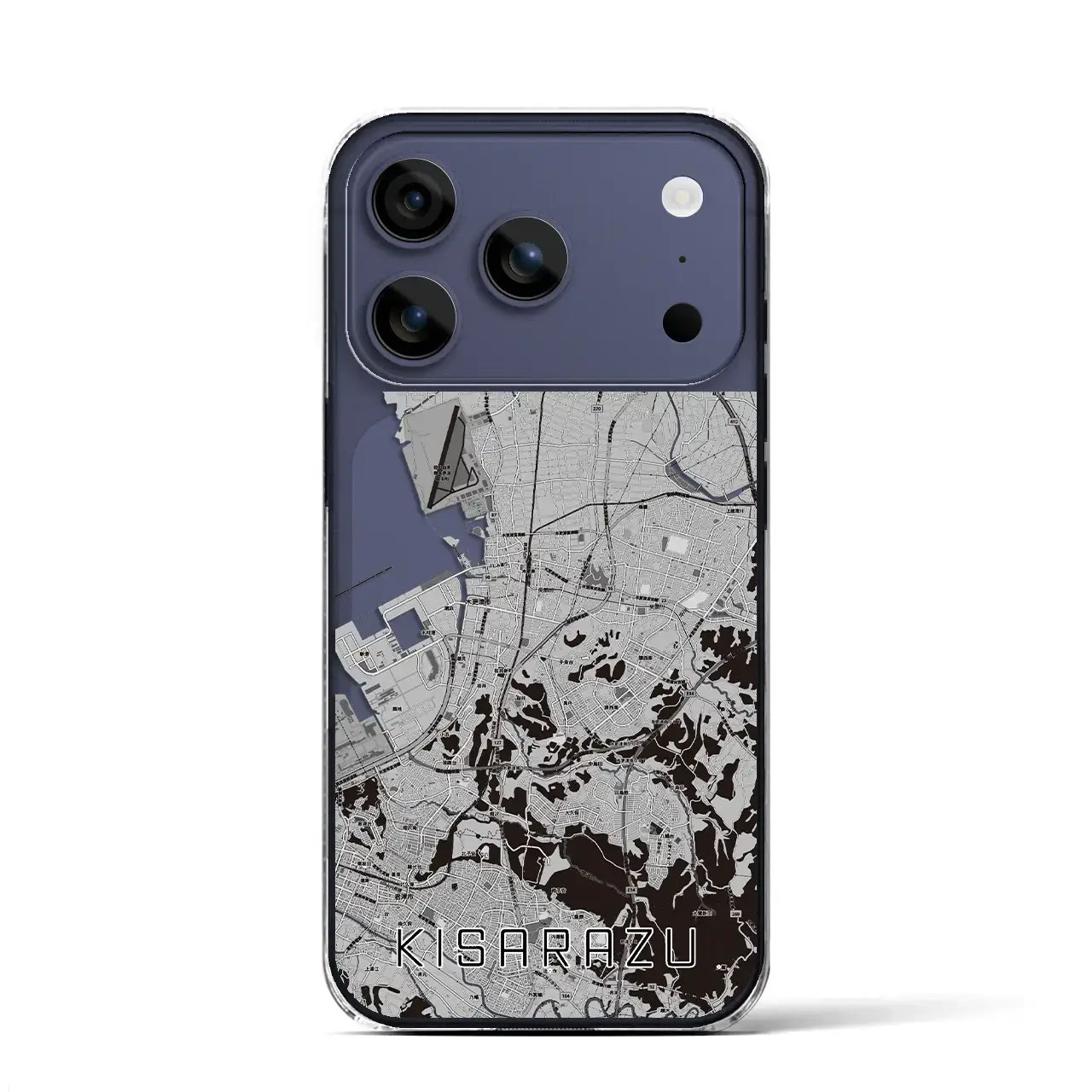 【木更津(千葉県)】地図柄iPhoneケース(クリアタイプ)