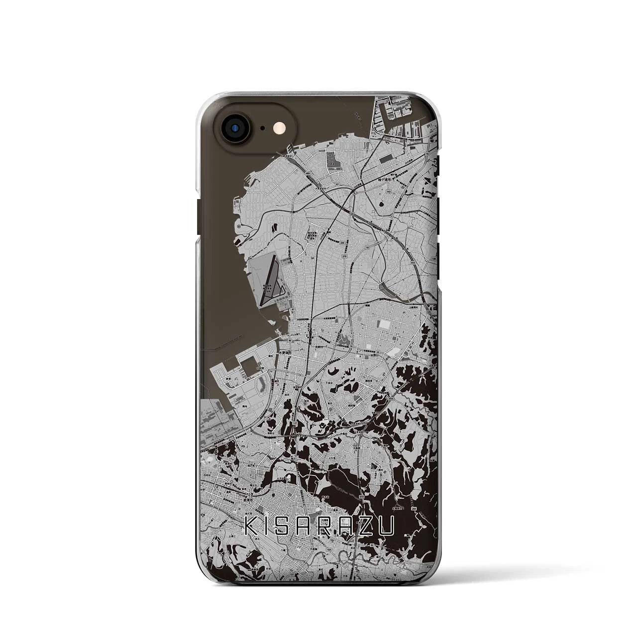 【木更津(千葉県)】地図柄iPhoneケース(クリアタイプ)