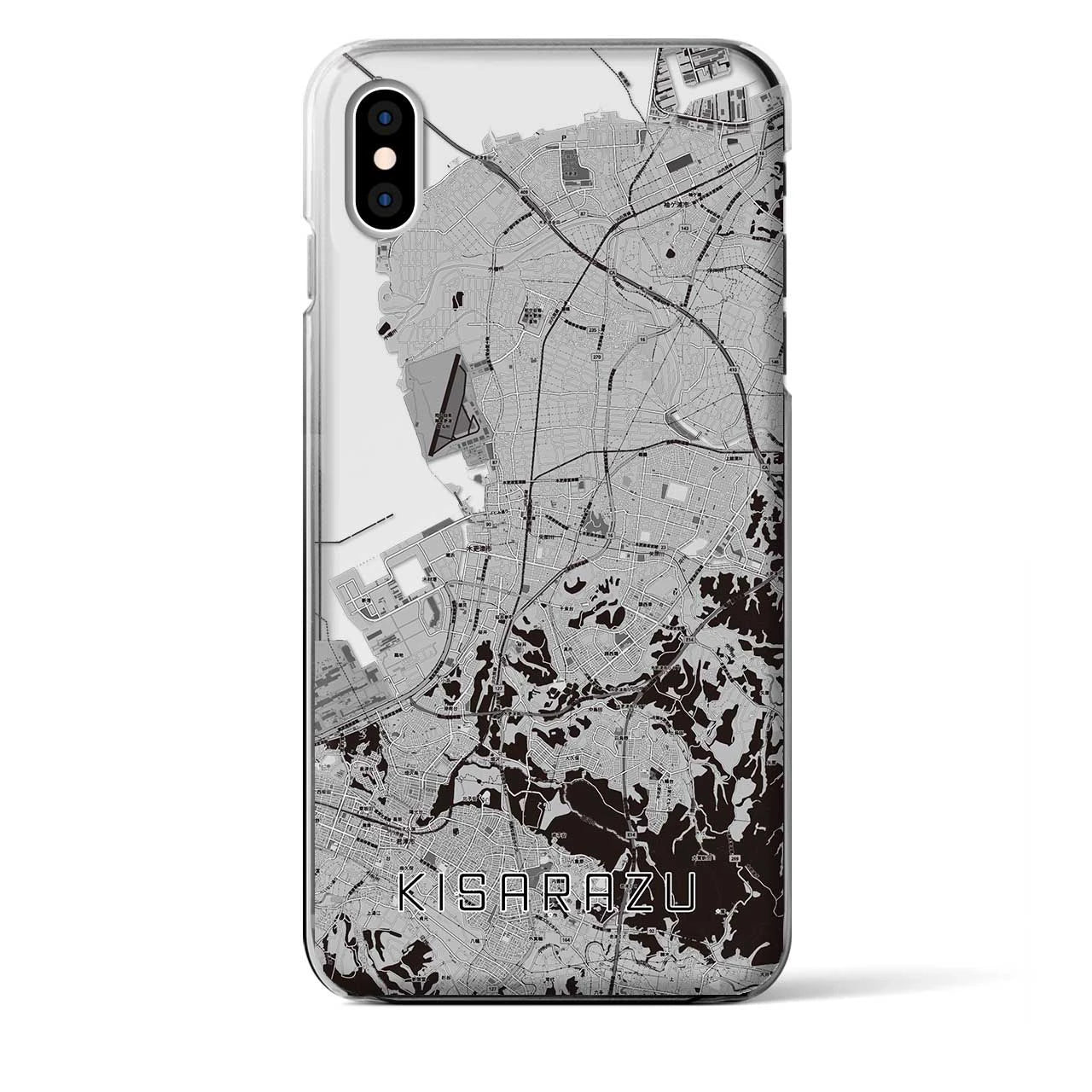 【木更津(千葉県)】地図柄iPhoneケース(クリアタイプ)