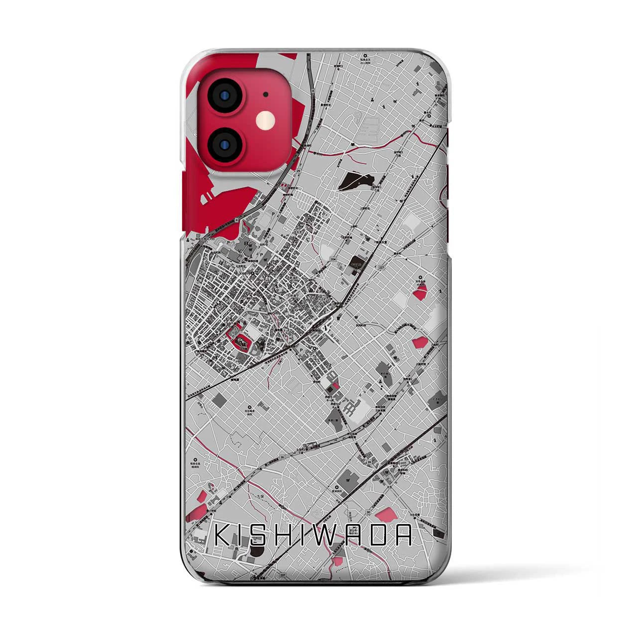 【岸和田(大阪府)】地図柄iPhoneケース(クリアタイプ)