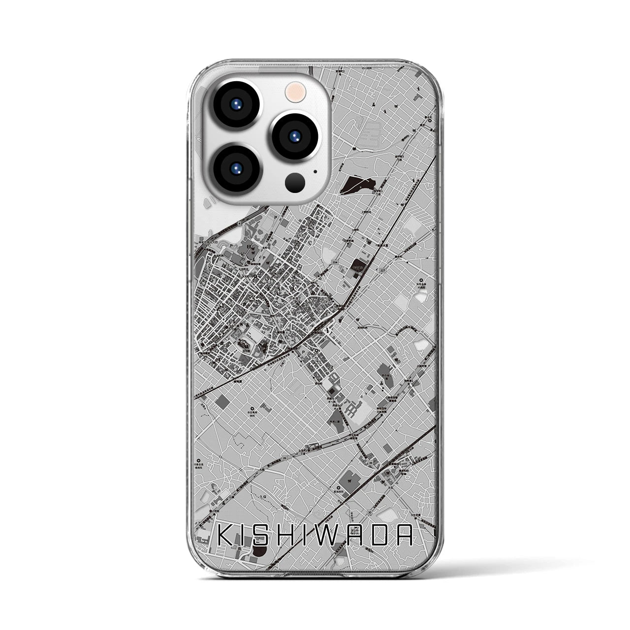 【岸和田(大阪府)】地図柄iPhoneケース(クリアタイプ)