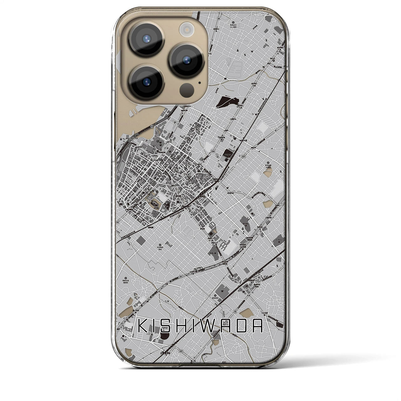 【岸和田(大阪府)】地図柄iPhoneケース(クリアタイプ)