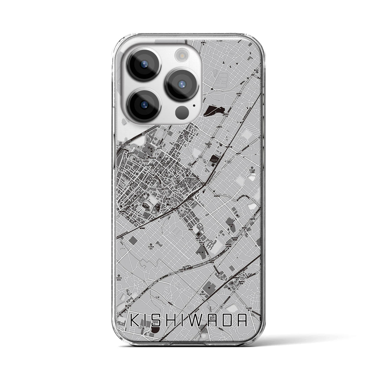 【岸和田(大阪府)】地図柄iPhoneケース(クリアタイプ)