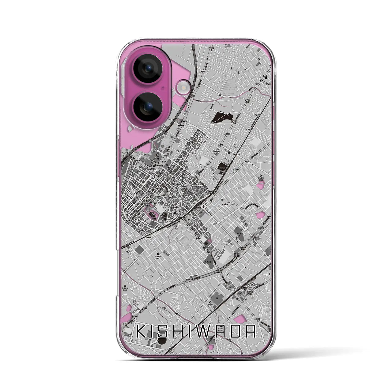 【岸和田(大阪府)】地図柄iPhoneケース(クリアタイプ)