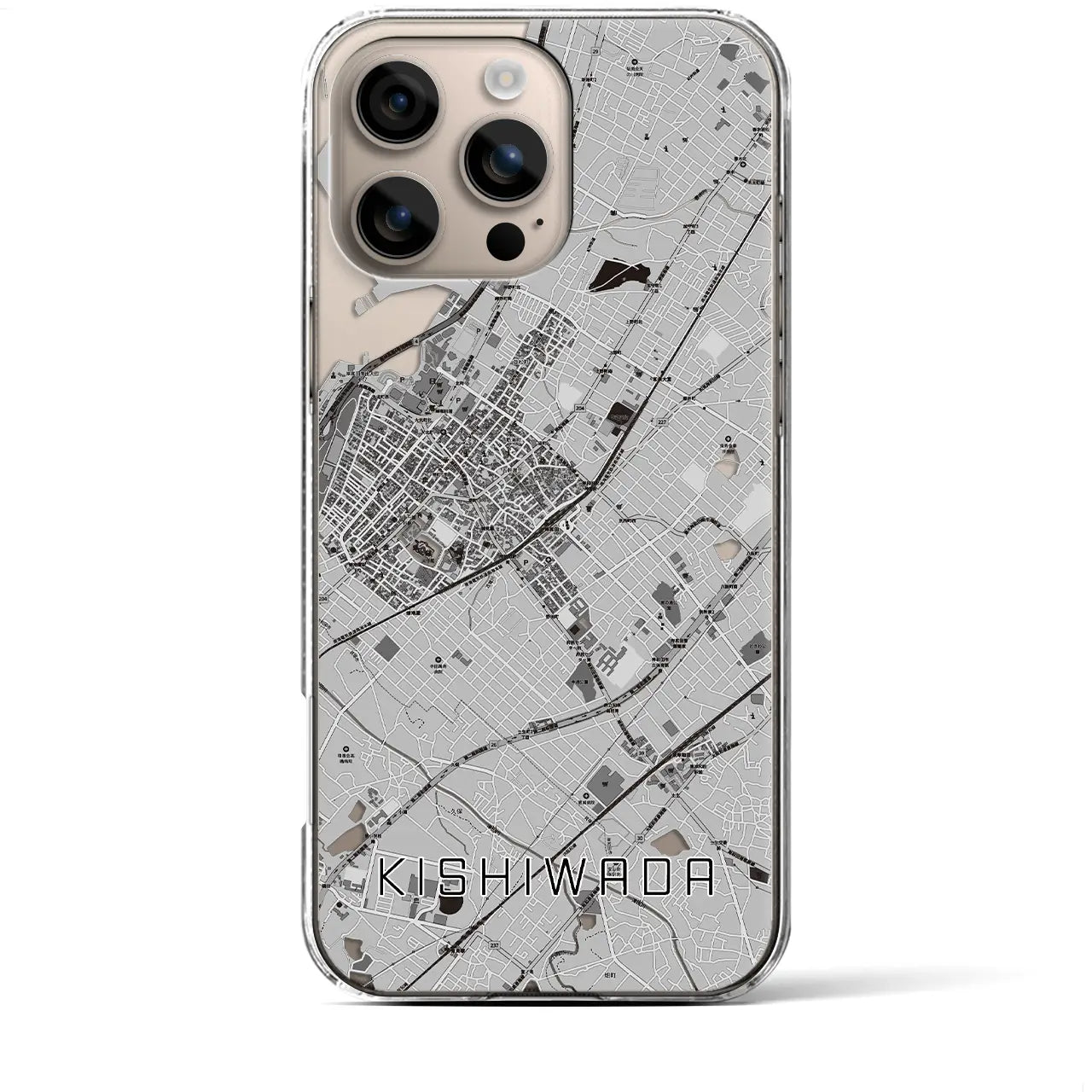 【岸和田(大阪府)】地図柄iPhoneケース(クリアタイプ)