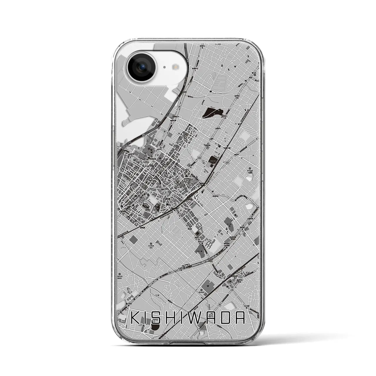 【岸和田(大阪府)】地図柄iPhoneケース(クリアタイプ)