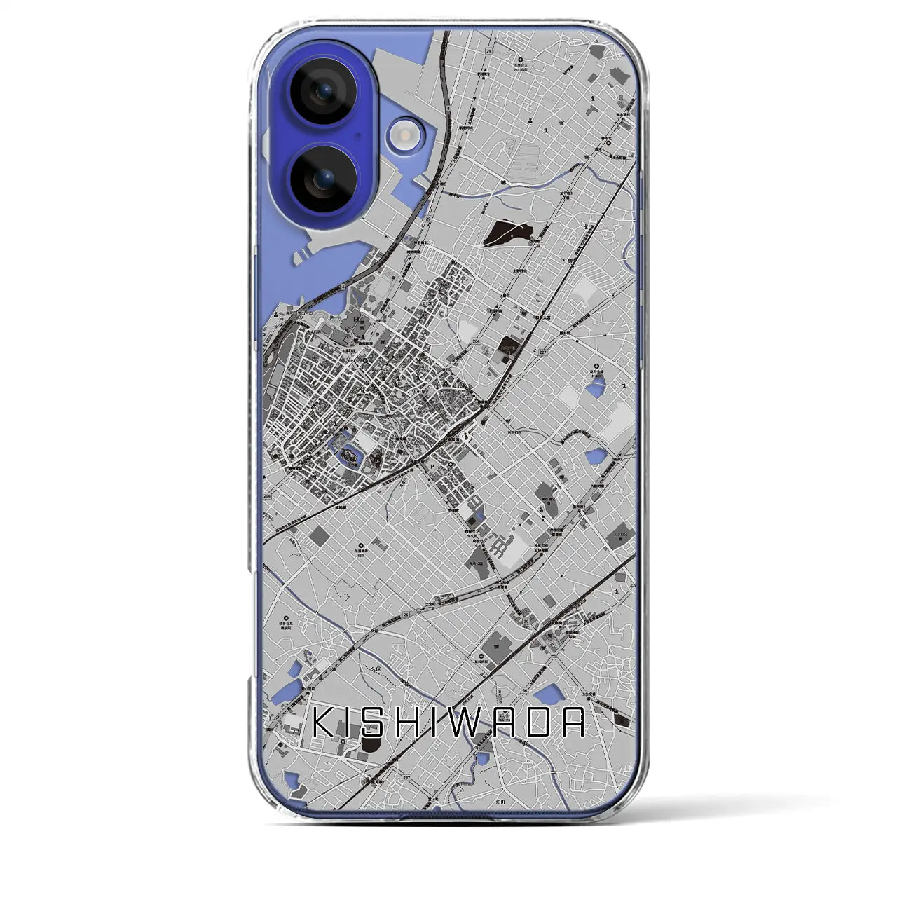 【岸和田(大阪府)】地図柄iPhoneケース(クリアタイプ)