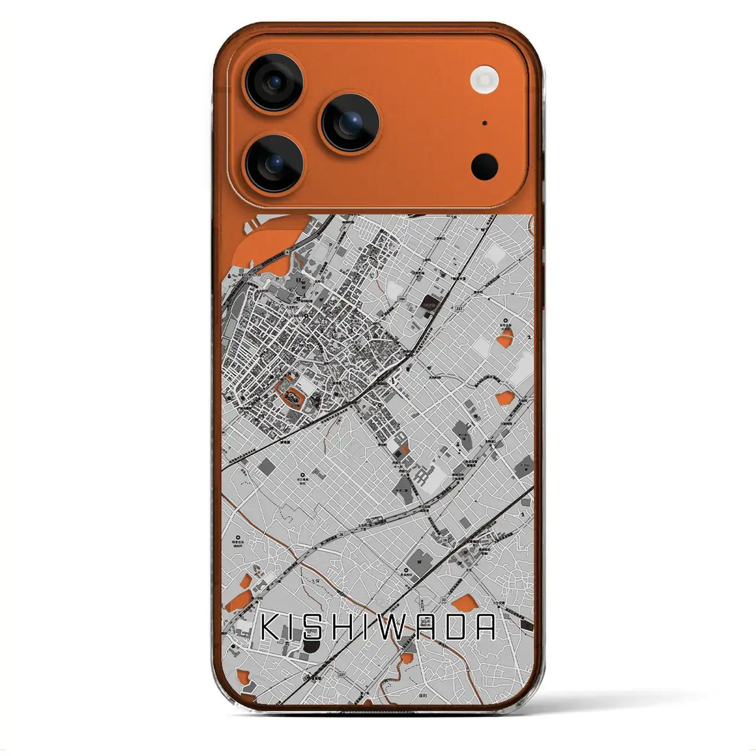 【岸和田(大阪府)】地図柄iPhoneケース(クリアタイプ)