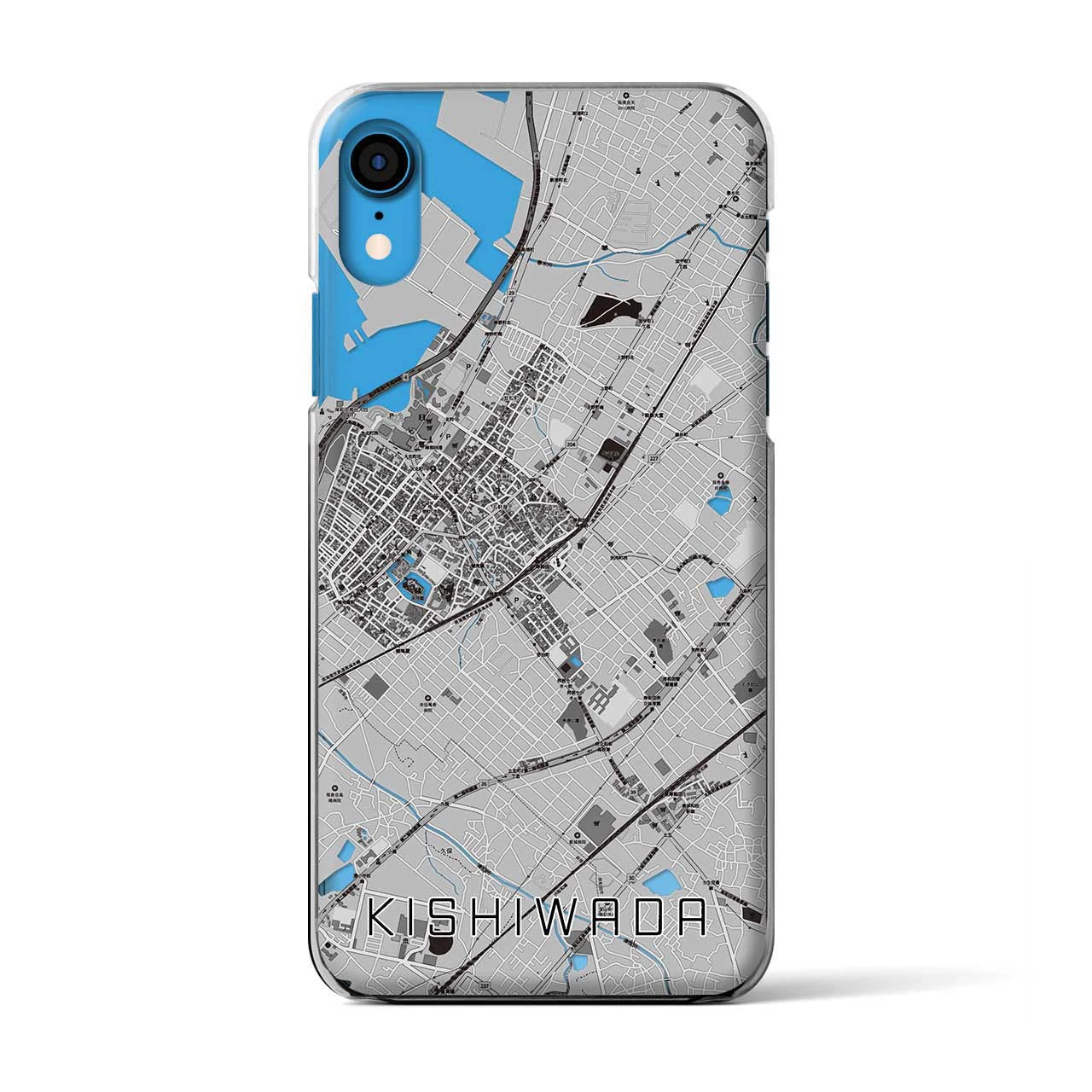 【岸和田(大阪府)】地図柄iPhoneケース(クリアタイプ)