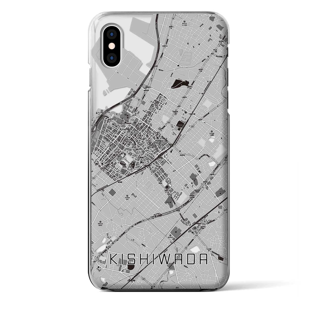 【岸和田(大阪府)】地図柄iPhoneケース(クリアタイプ)