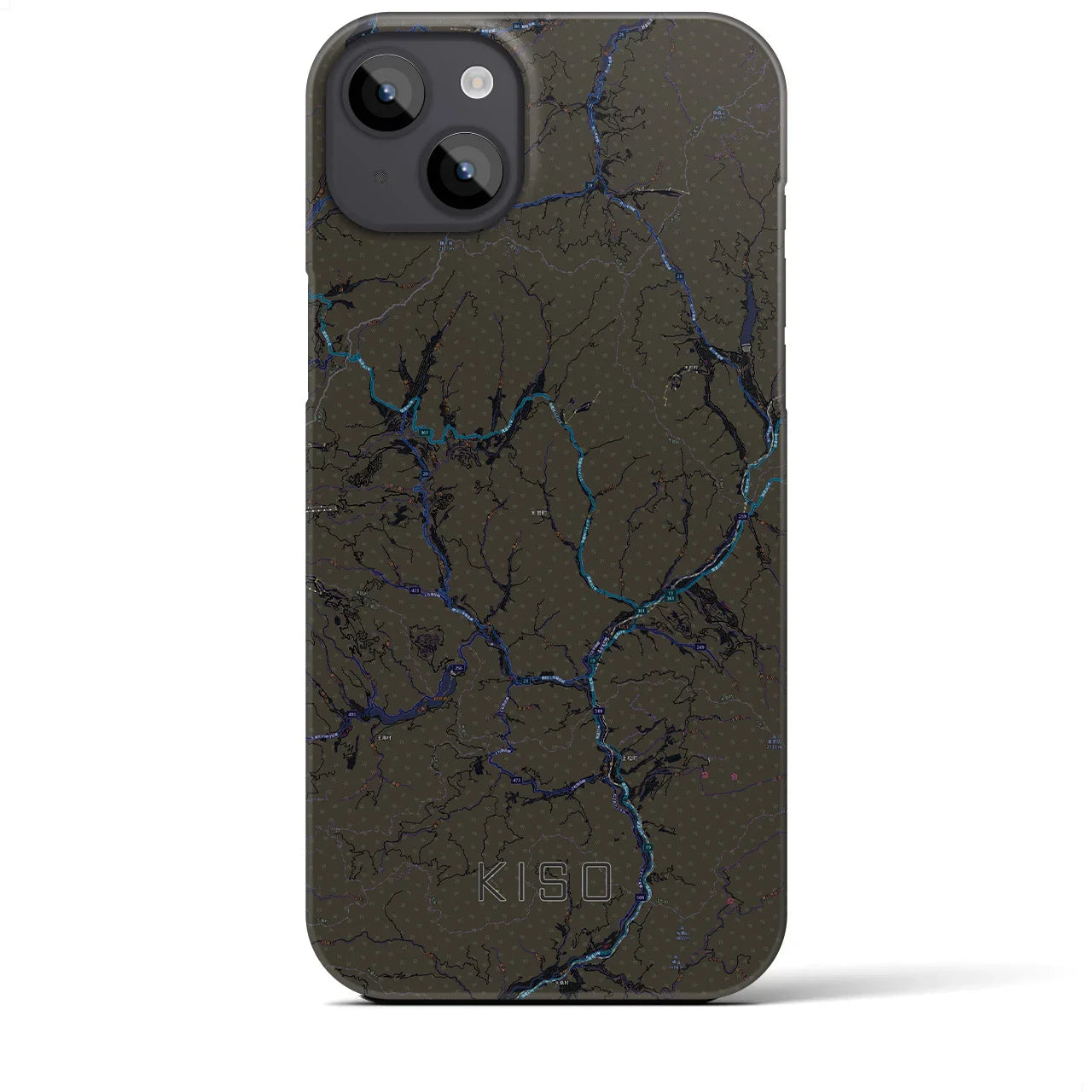 【木曽(長野県)】地図柄iPhoneケース(バックカバータイプ)