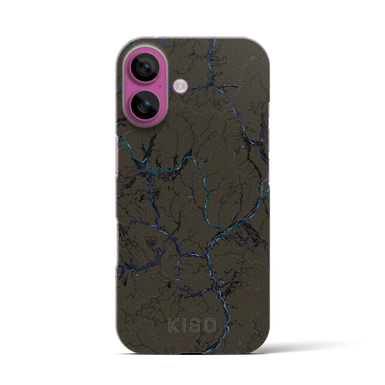 【木曽(長野県)】地図柄iPhoneケース(バックカバータイプ)