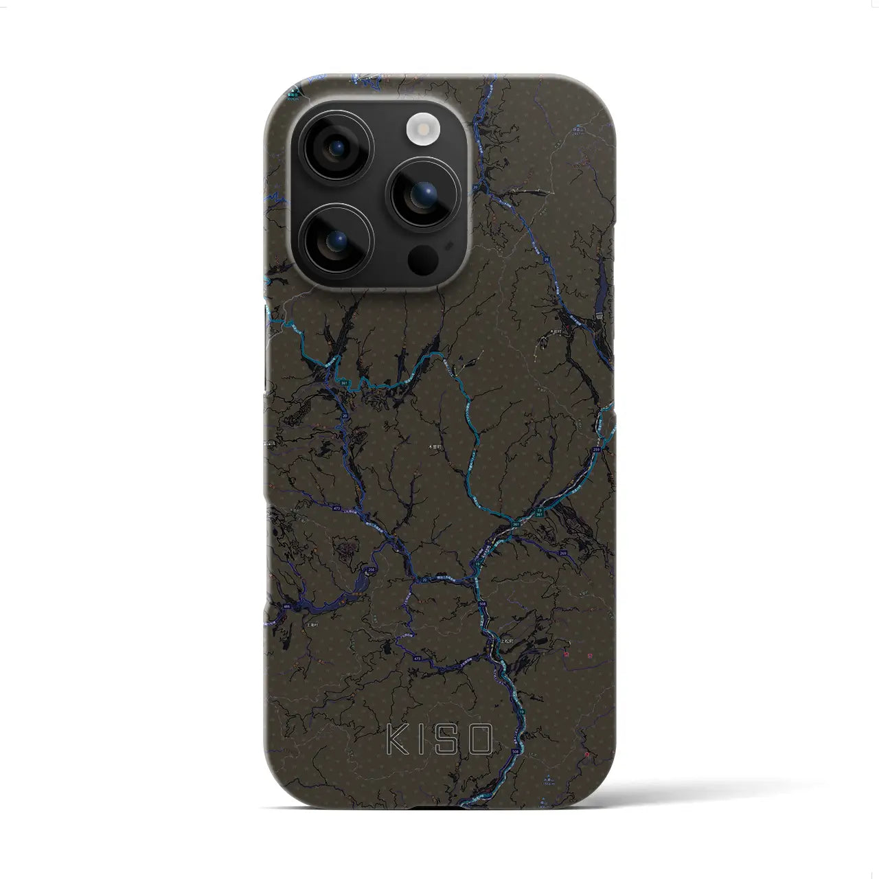 【木曽(長野県)】地図柄iPhoneケース(バックカバータイプ)