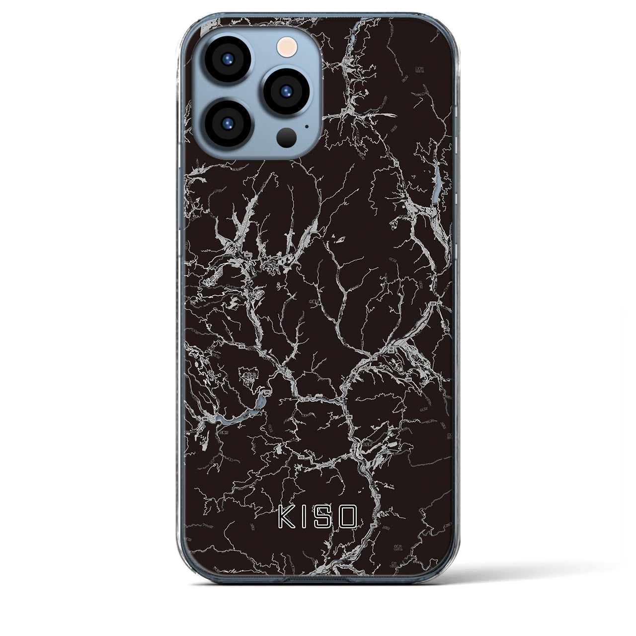 【木曽(長野県)】地図柄iPhoneケース(クリアタイプ)