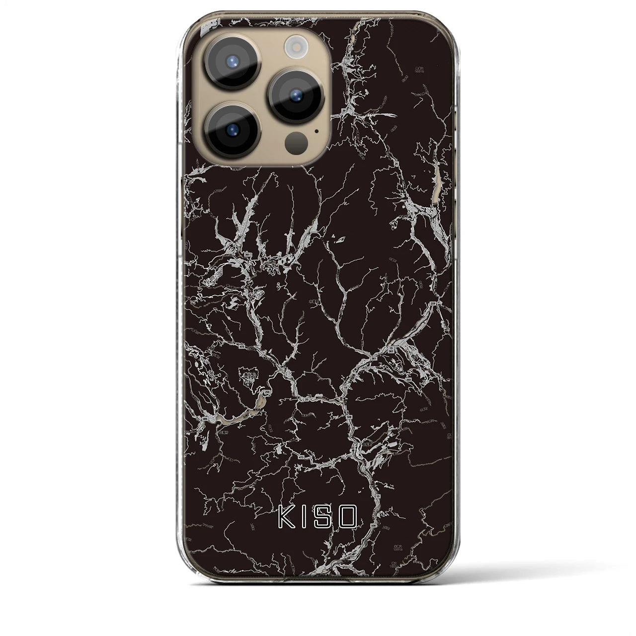 【木曽(長野県)】地図柄iPhoneケース(クリアタイプ)